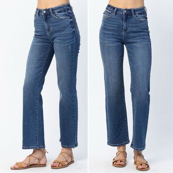 Judy Blue Dad Jeans Size 26 | 2/3 High Rise Straight Leg Vintage Wash JB88531 - Picture 12 of 12